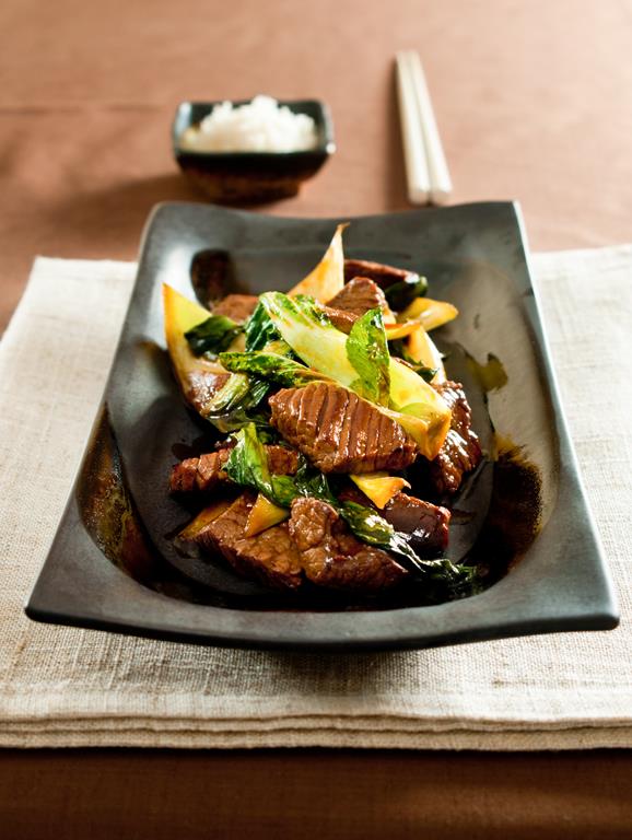 Stir Fried Beef and Bok Choy