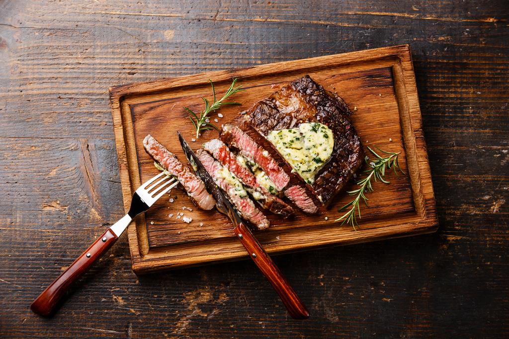 BBQ Steak with Garlic Butter