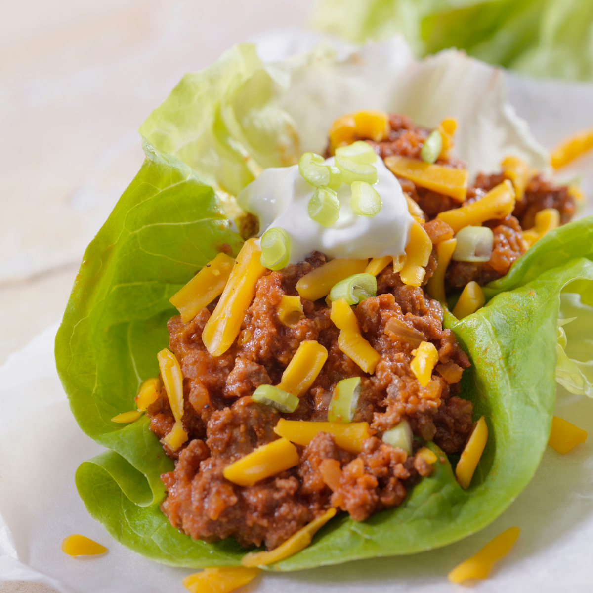Mexican Beef Taco Lettuce Wraps