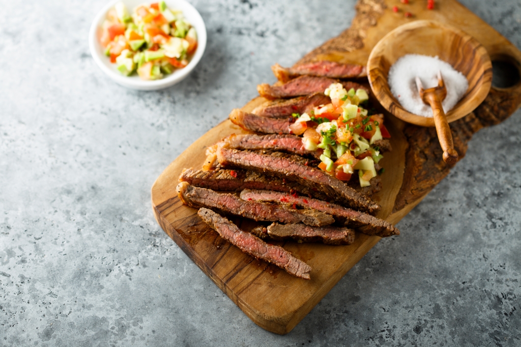 Flank Steak with Spicy Avocado Salsa