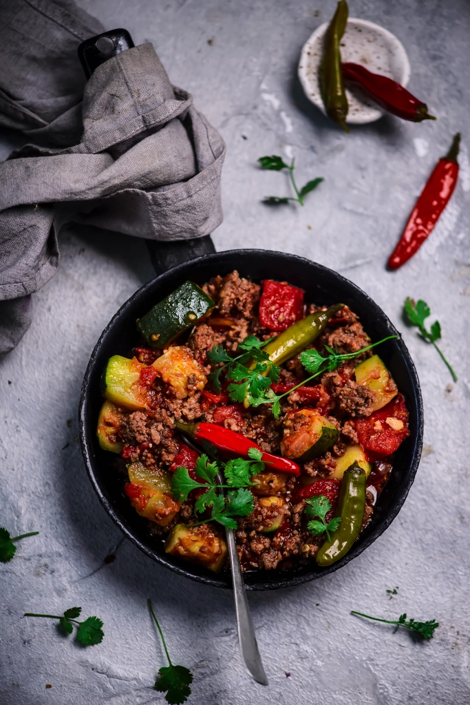 One Pan Mexican Beef and Zucchini